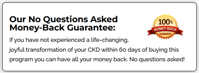 The Chronic Kidney Disease Solution Money-Back Guarantee