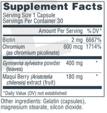 GlucoBerry Supplement Facts