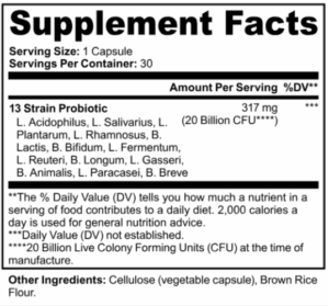 Ozelyt CS 20b Supplement Fact
